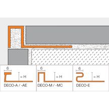 Profilé de finition DECo MC laiton chromé L 2 5 m SCHLUTER SYSTEMS