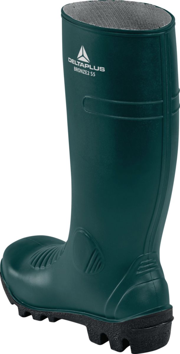 Botte Bronze2 S5 SRA PVC Vert Noir Taille 47 DELTA PLUS