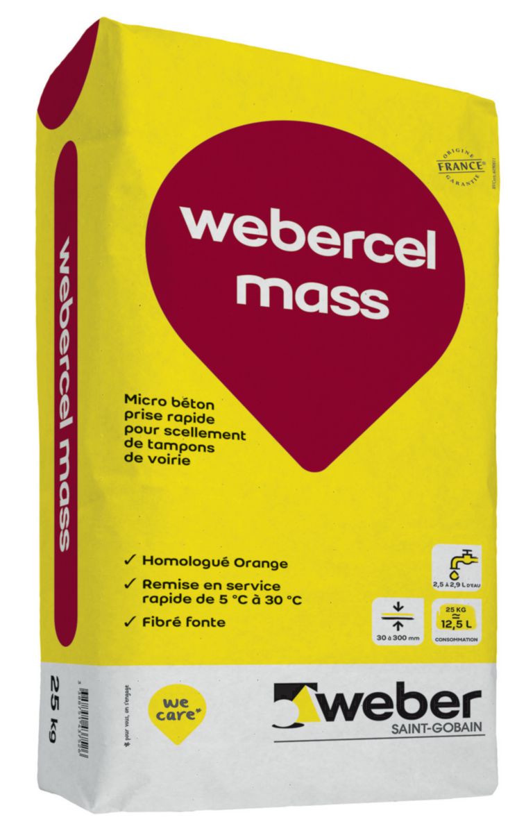 Beton rapide sans malaxage weber 25 kg best sale